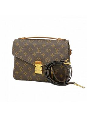 Louis Vuitton Handbag Monogram Pochette Metis MM Brown 2-Way Bag